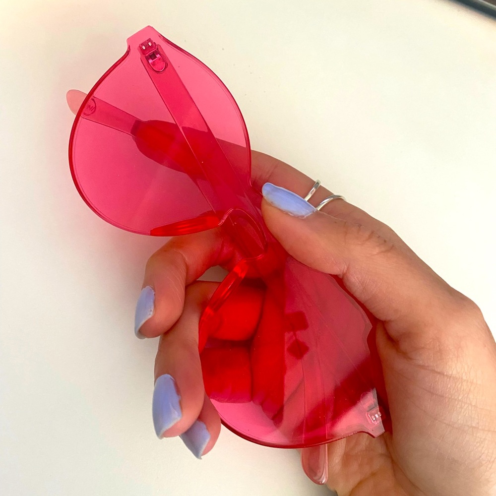 Rose colored lucite sunglasses 😎